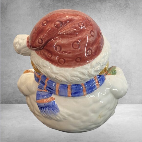 VINTAGE TREAT BOWL -- Frosty Snowman, Shallow Bowl, Christmas Decor, Tableware - Picture 6 of 8